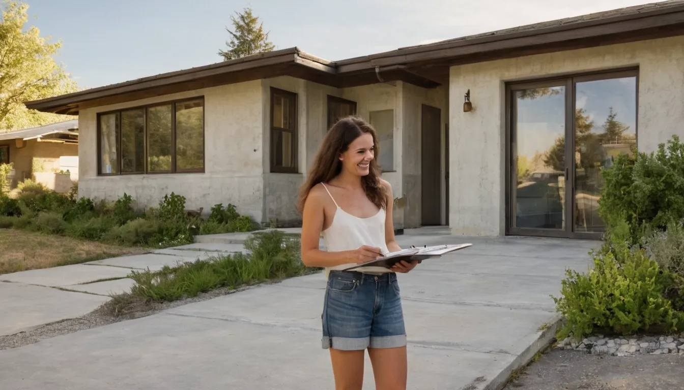 A homeowner reviewing driveway plans with a local provider in the Eureka area